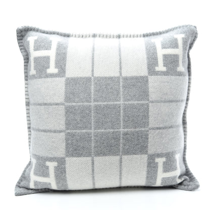 Hermes Wool Cashmere Avalon III Pillow PM Ecru Gris Clair 2 of 3
