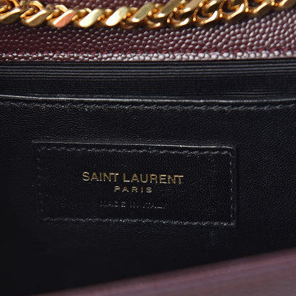 Saint Laurent Grain De Poudre Medium Classic Monogram Kate Satchel Amaranto 6 of 8