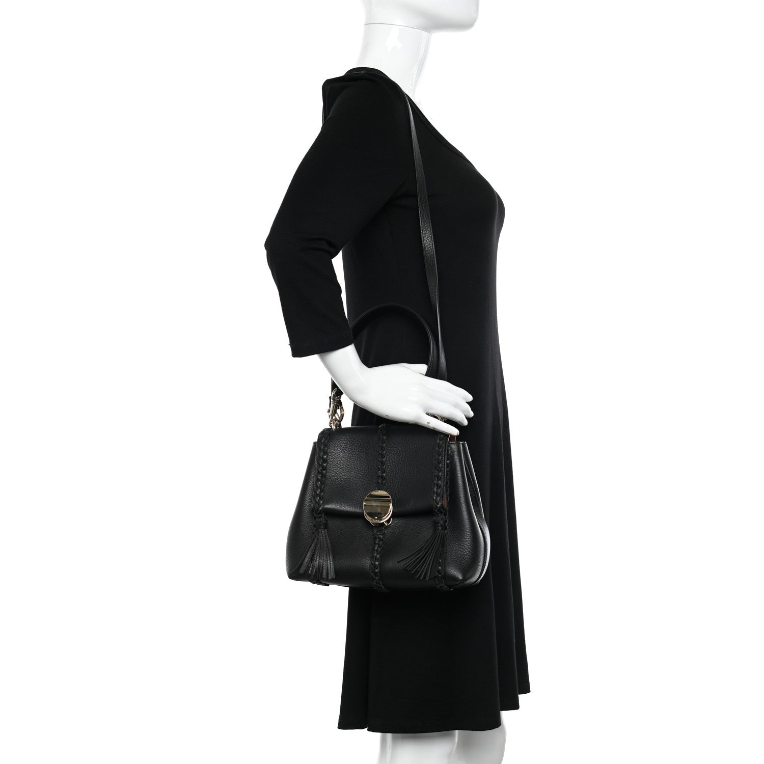 Chloe Grained Calfskin Small Penelope Soft Shoulder Bag Black 2 of 11