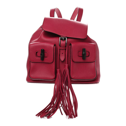 Gucci Cellarius Calfskin Medium Bamboo Backpack Petunia 1 of 11