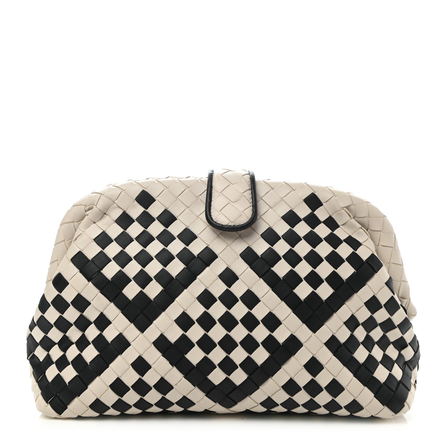 Bottega Veneta Nappa Intrecciato The Lauren 1980 Clutch Mist Black 1 of 6