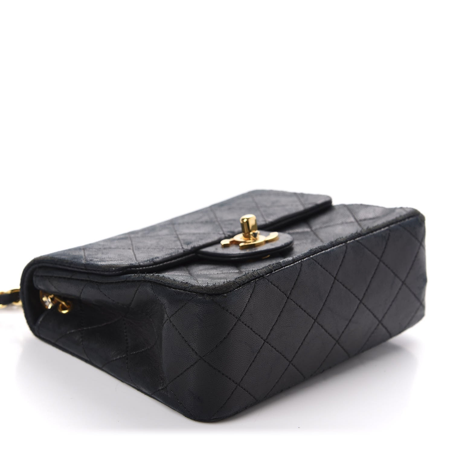 Chanel Lambskin Quilted Mini Square Flap Bag Black 4 of 11