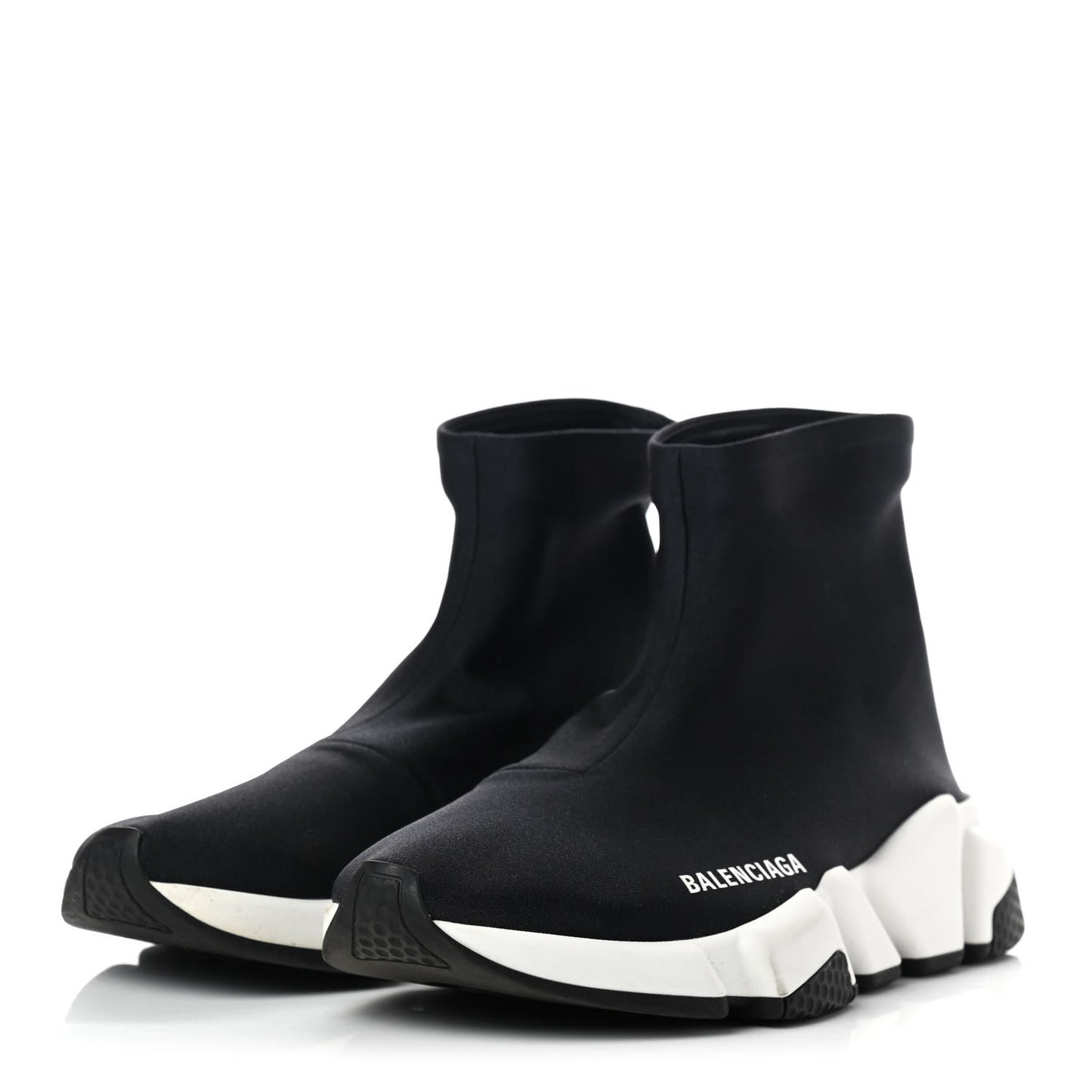 Neoprene Knit Womens Speed Sneakers 35 Black White
