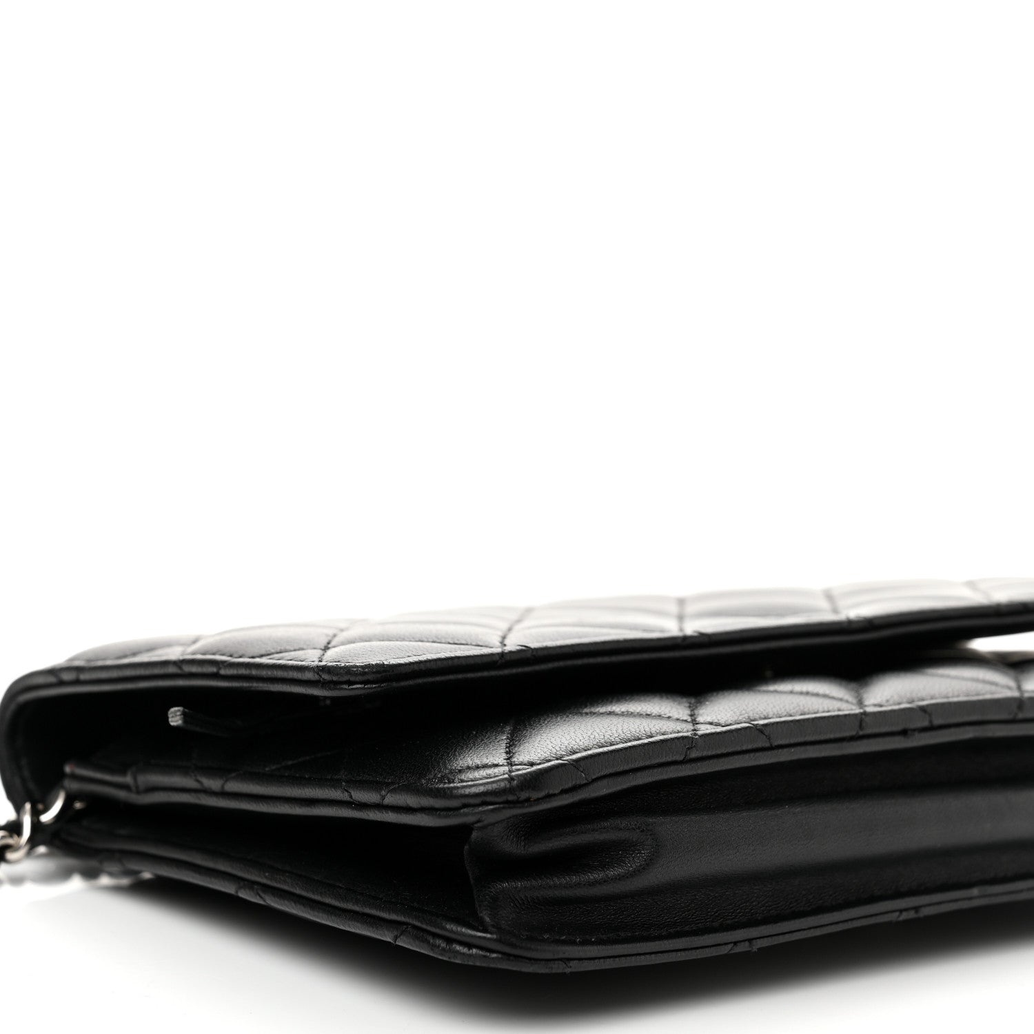 Chanel Lambskin Quilted Wallet On Chain WOC Black 9 of 12