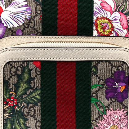 Gucci GG Supreme Monogram Flora Web Small Ophidia Day Backpack White 7 of 11