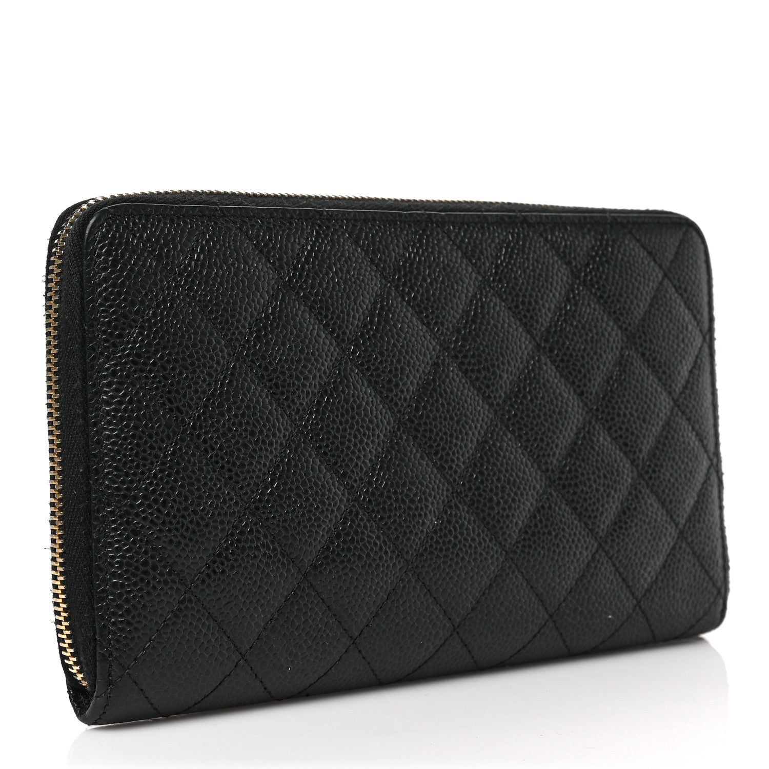 Chanel Caviar Quilted Large Zip Around Organizer Wallet Black 3 of 6