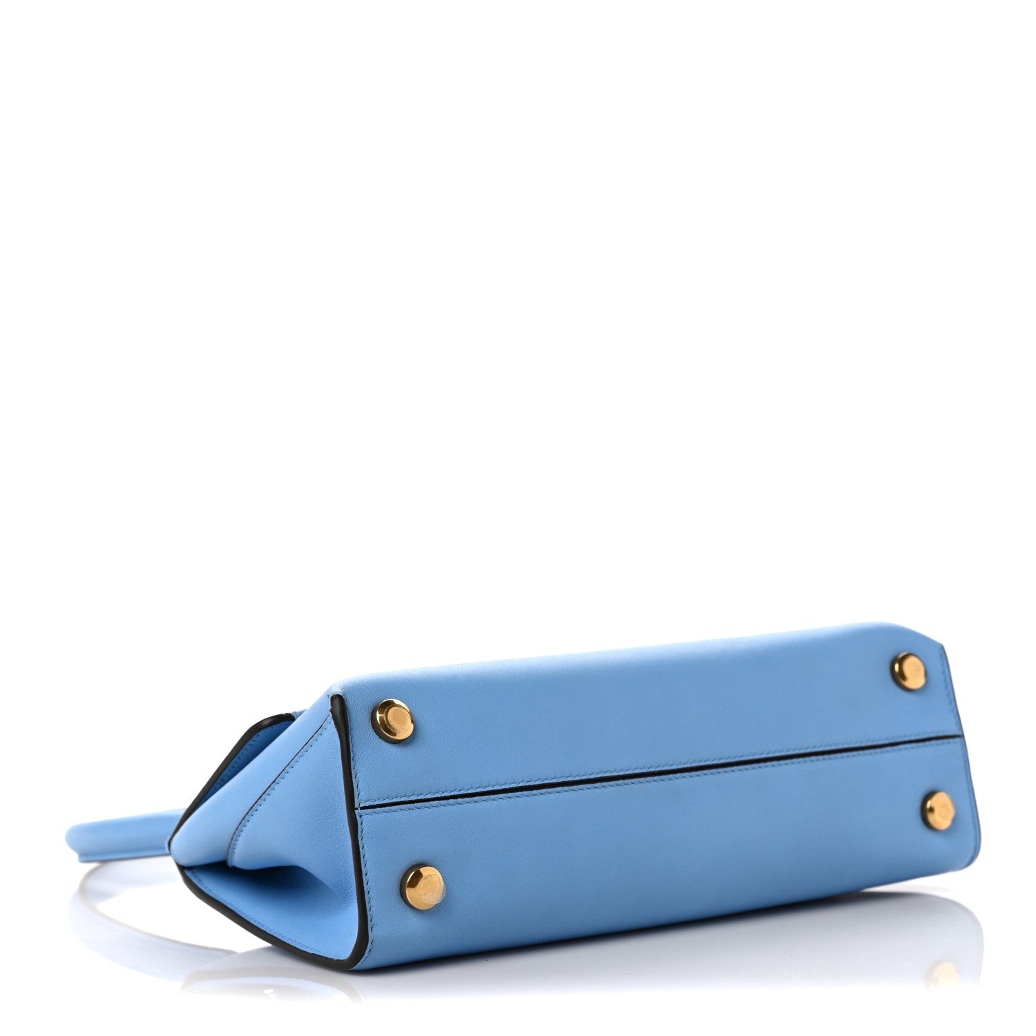 Salvatore Ferragamo Calfskin Trifolio Swing Top Handle Bag Blue 3 of 7