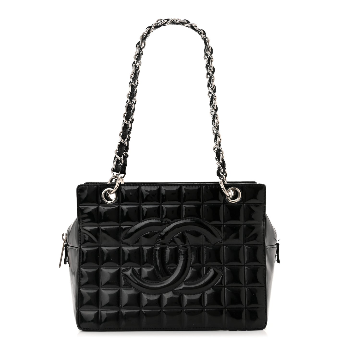 Patent Chocolate Bar Timeless CC Tote Black