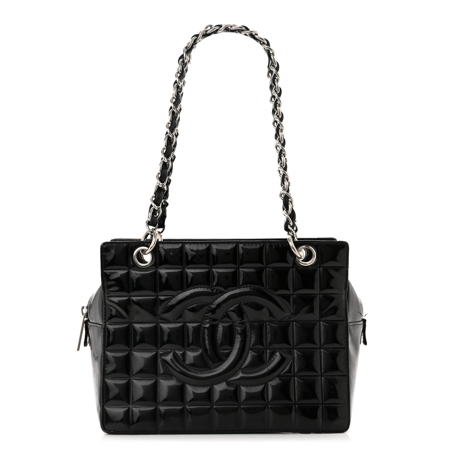 Chanel Patent Chocolate Bar Timeless CC Tote Black 1 of 11
