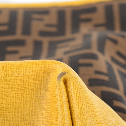 Fendi Zucca Vitello Elite Roll Tote Tobacco Yellow 5 of 13