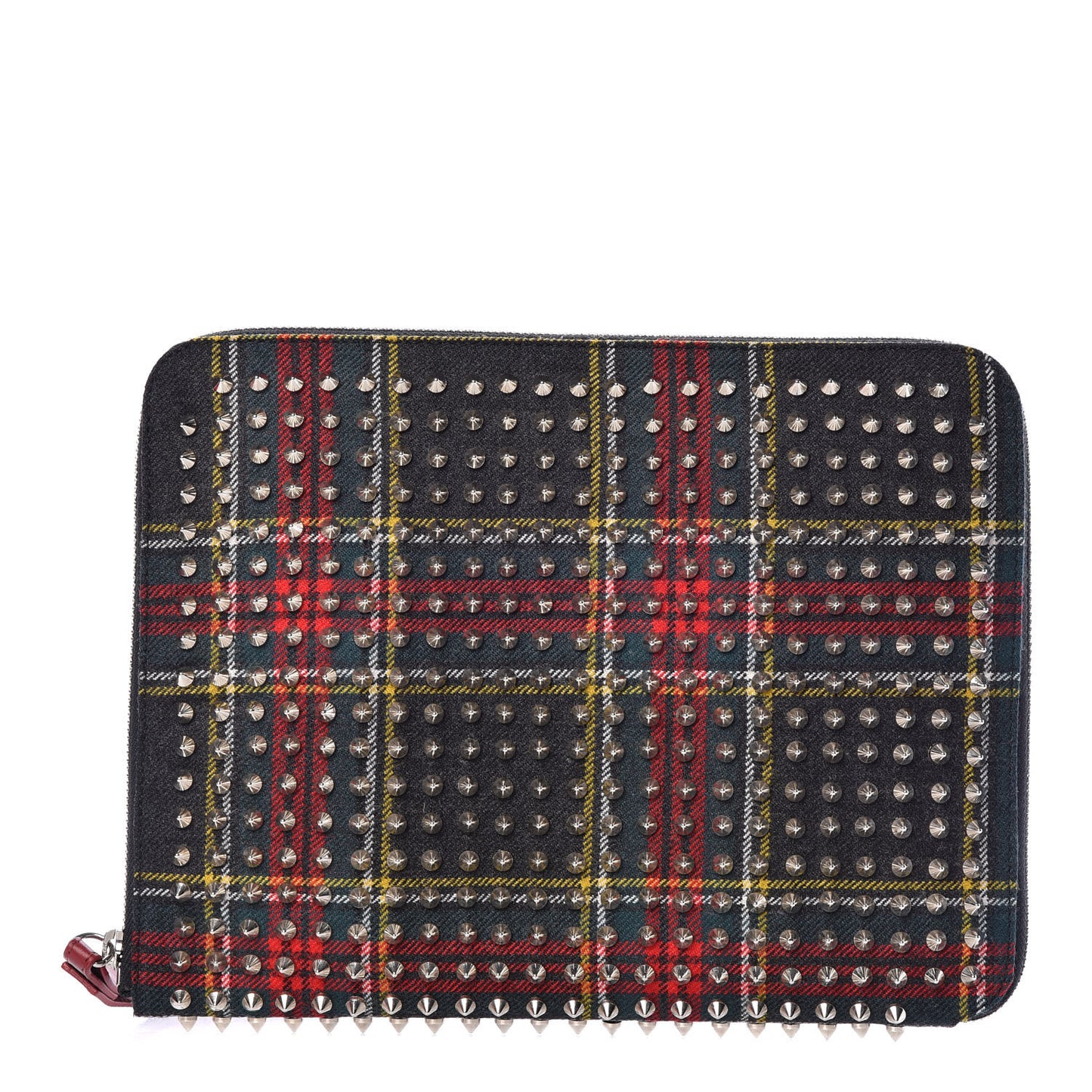 Tartan Spiked Cris iPad Case Anthracite