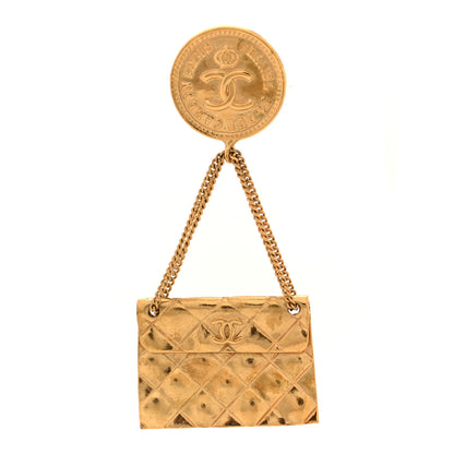 Chanel 2.55 Flap Bag Brooch Gold 1 of 3