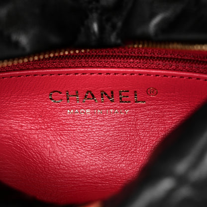Chanel Crumpled Lambskin Quilted Small CC Links Shoulder Bag Black 6 of 11