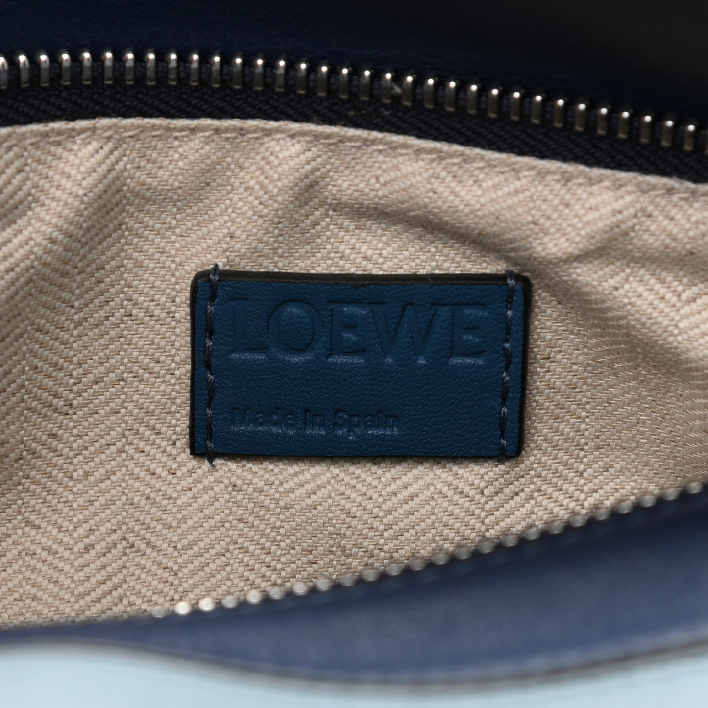 Calfskin Small Puzzle Bag Marine Stone Steel Blue