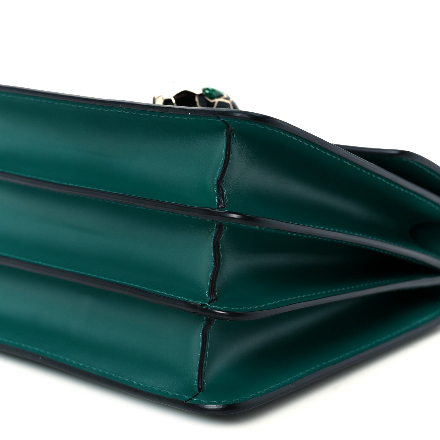 Bulgari Calfskin Serpenti Forever Top Handle Emerald Green 19 of 19