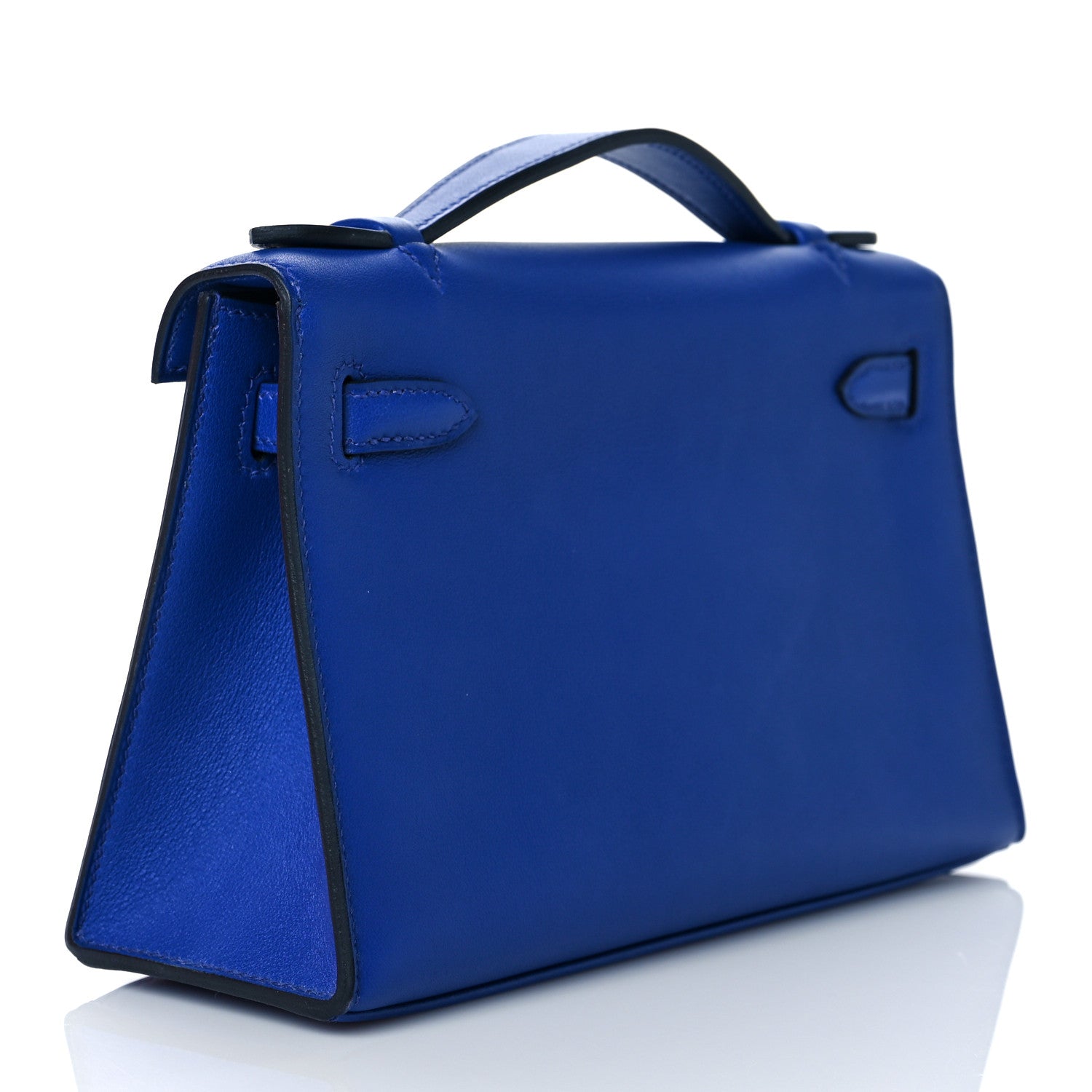 Hermes Swift Kelly Pochette Clutch Bleu Electrique 3 of 11