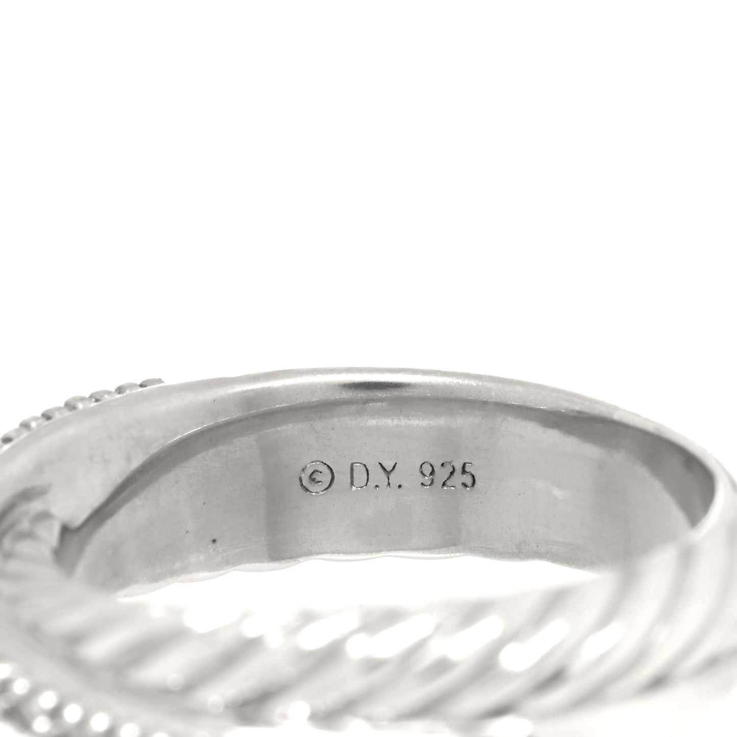 Sterling Silver Diamond 5mm Crossover Ring 52 6