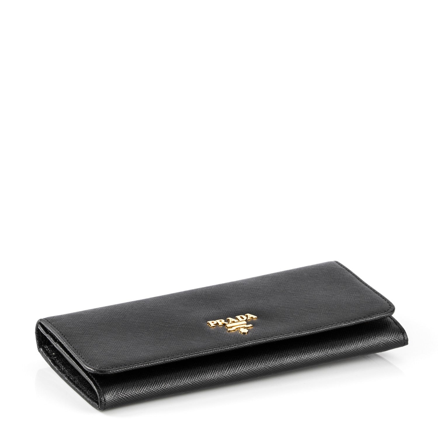 Prada Saffiano Metal Continental Flap Wallet Nero Black 4 of 8