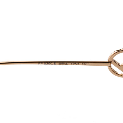 Fendi Metal Acetate F is Fendi FF Cat Eye Sunglasses FF 0290/S Gold 5 of 7