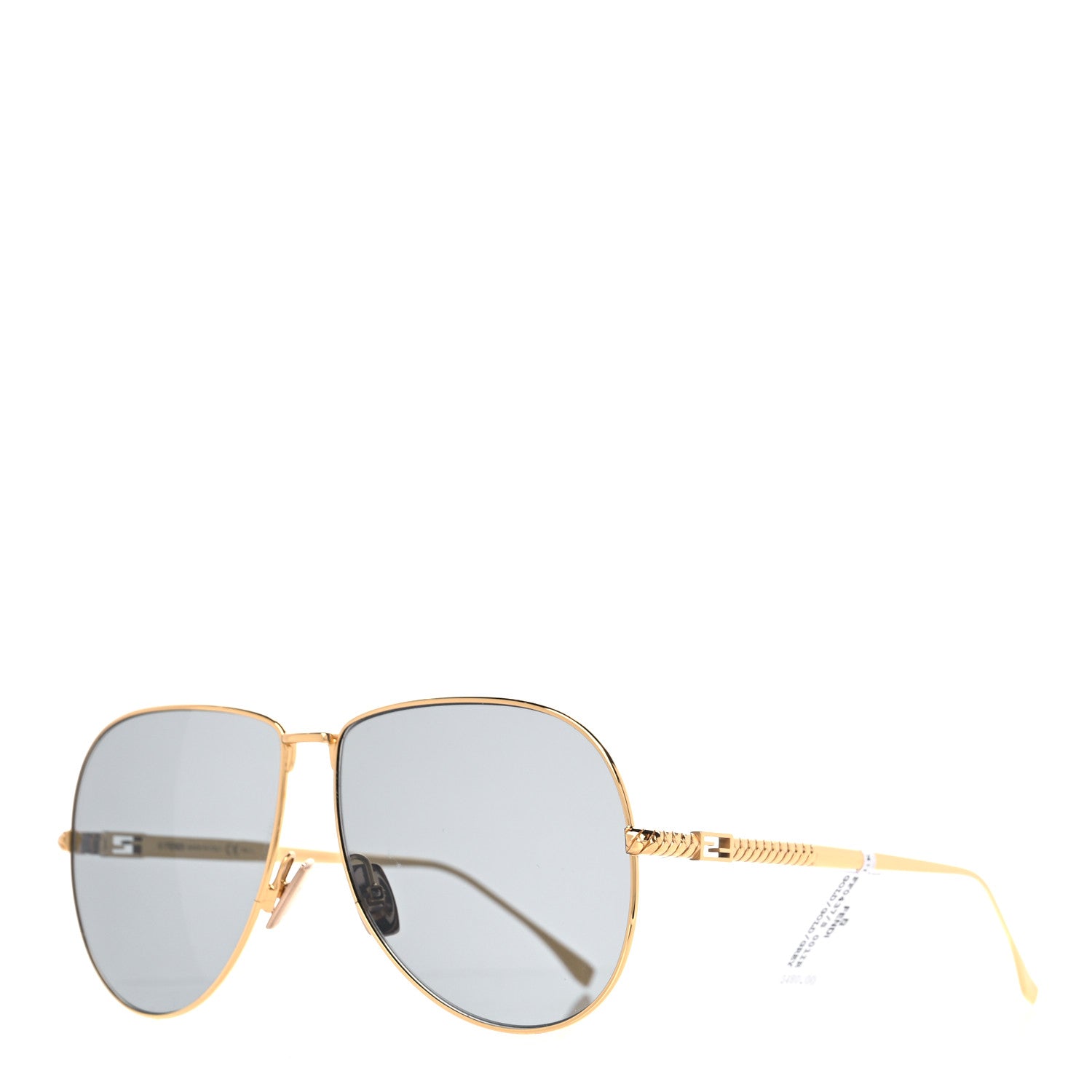 Fendi Metal Aviator Sunglasses FF 0437 Gold 1 of 6
