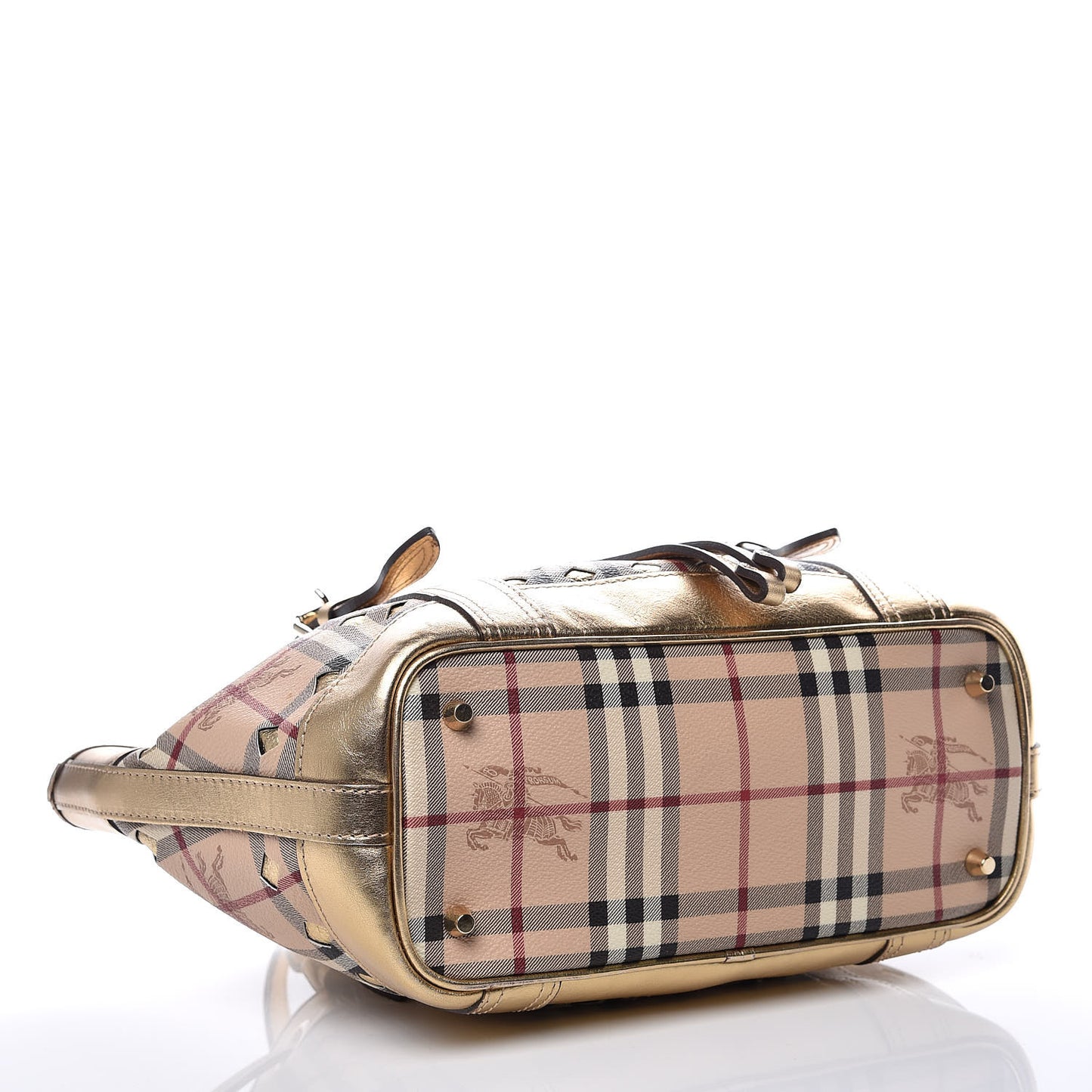 Haymarket Check Drawstring Claudia Bag Gold