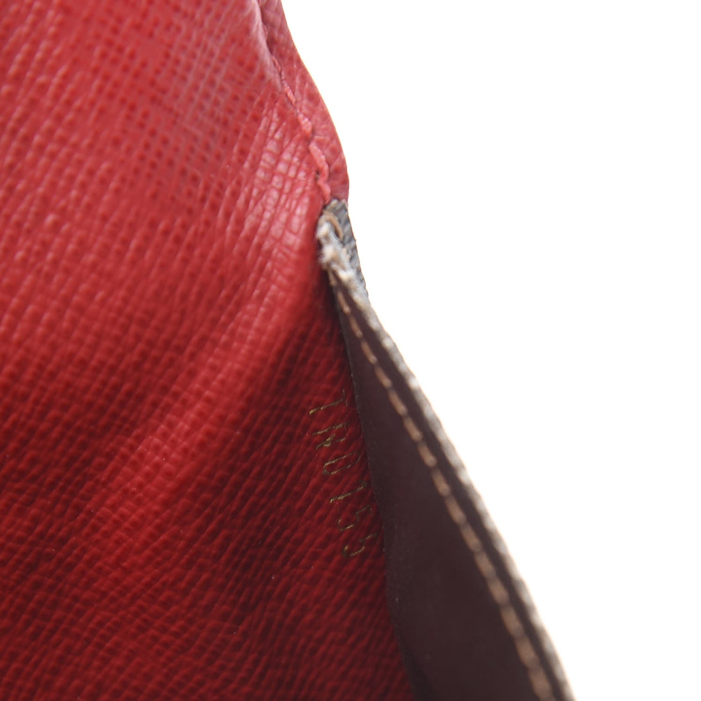 Damier Ebene Josephine Wallet Red