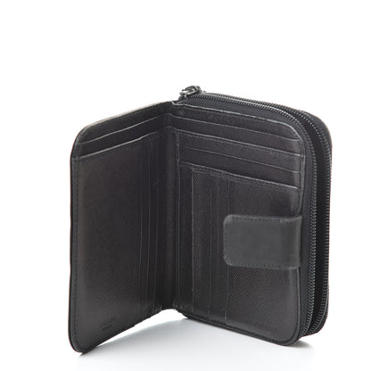 Prada Tessuto Nylon Compact Zip Around Wallet Black 6 of 13