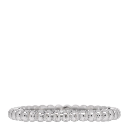 Van Cleef & Arpels 18K White Gold Small Perlee Ring 52 6 1 of 4