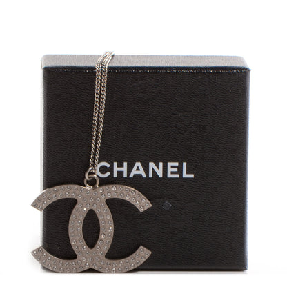 Chanel Crystal Large CC Necklace Silver 6 of 6
