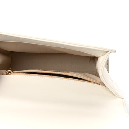 Chanel Grained Calfskin Quilted Small Label Click Flap Bag White 5 of 9