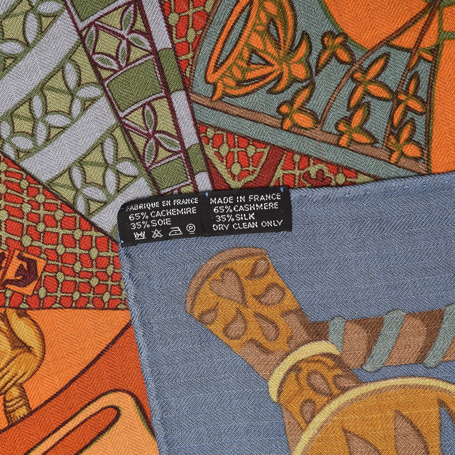 Hermes Cashmere Silk Etendards et Bannieres Scarf 90 3 of 10