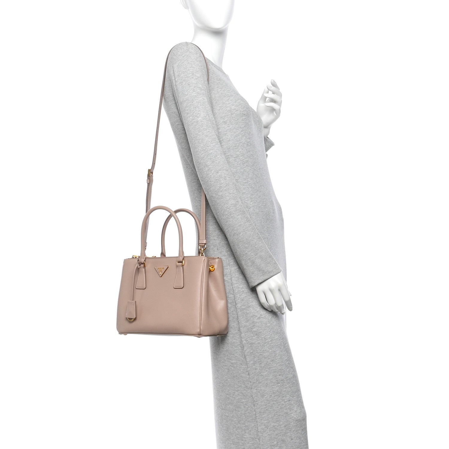 Prada Saffiano Small Galleria Double Zip Tote Cipria 2 of 13