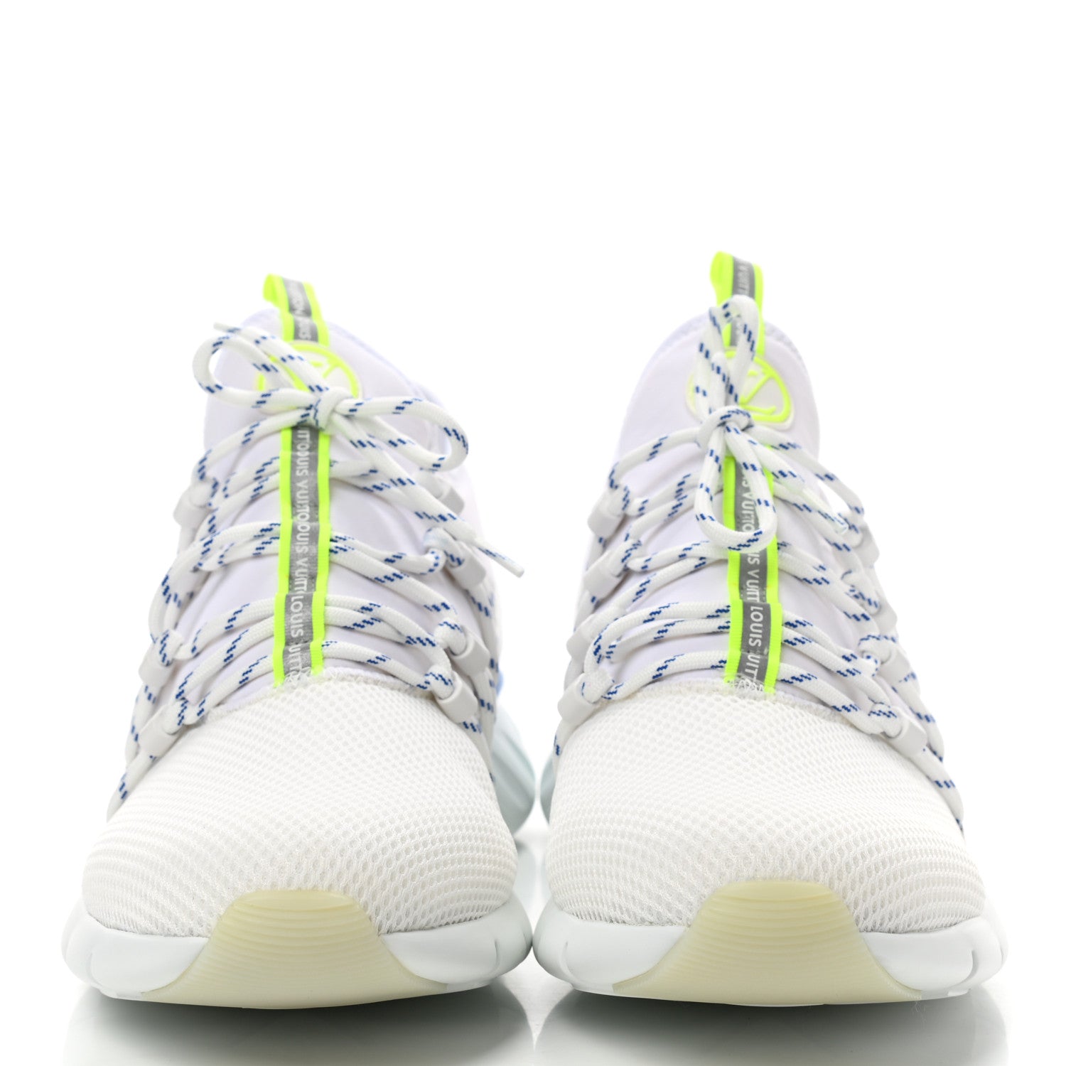 Louis Vuitton Neoprene Mesh Rubber Fastlane Low Sneaker 9.5 White 2 of 8