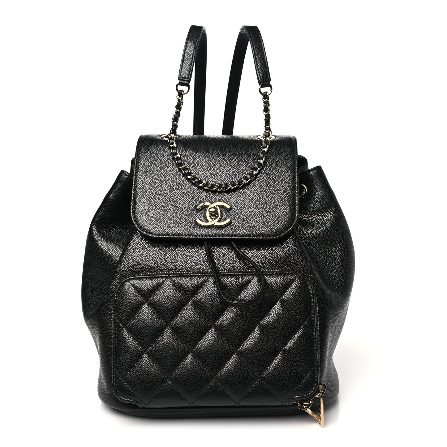 Caviar Quilted Business Affinity Backpack Black
