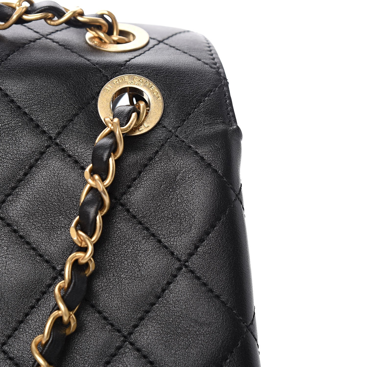 Chanel Calfskin Quilted Enchained Flap Black 9 of 15