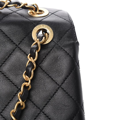 Chanel Calfskin Quilted Enchained Flap Black 9 of 15