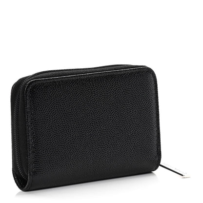 Chanel Caviar Timeless CC Zip Around Coin Purse Black 3 of 12