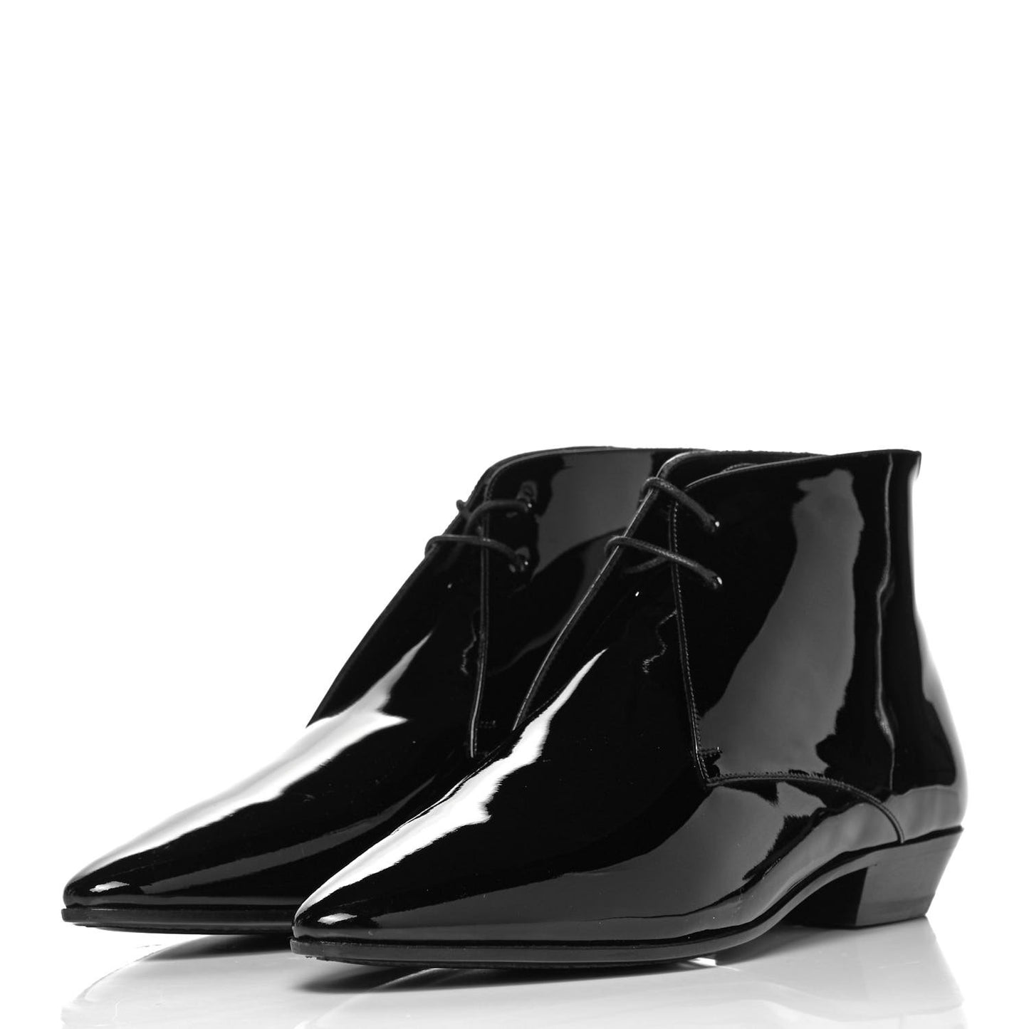 Patent Calfskin Joan Ankle Boots 42 Black