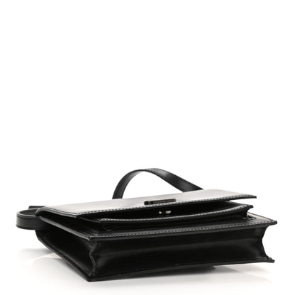 Balenciaga Shiny Box Calfskin Monochrome XS Sharp Belt Bag Black 4 of 7