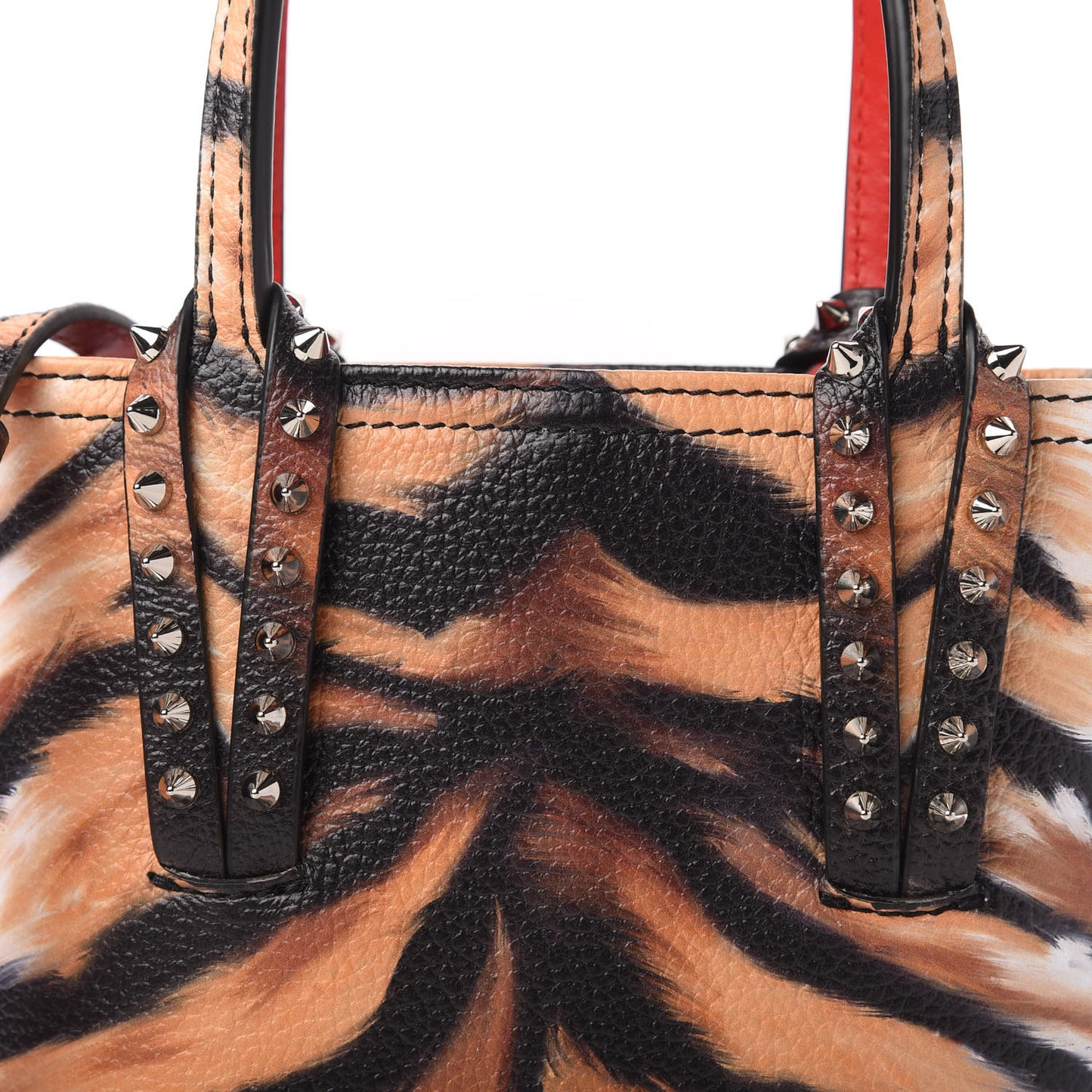Calfskin Bengal Mini North South Cabata Tote Multicolor