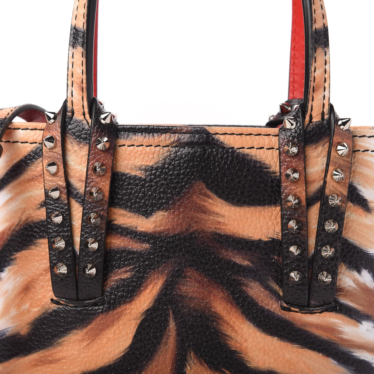 Christian Louboutin Calfskin Bengal Mini North South Cabata Tote Multicolor 9 of 9
