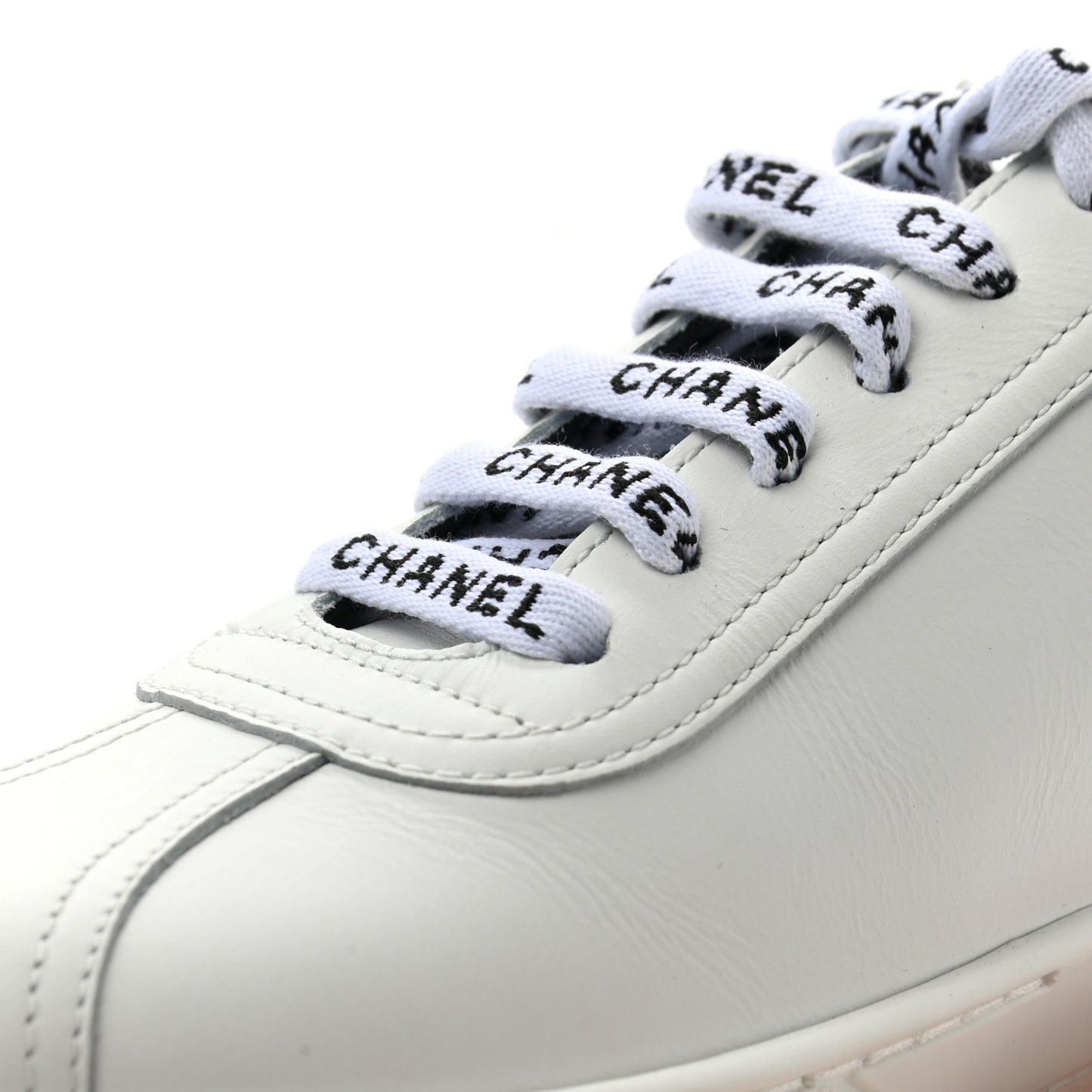 Calfskin CC Womens Sneakers 36.5 White
