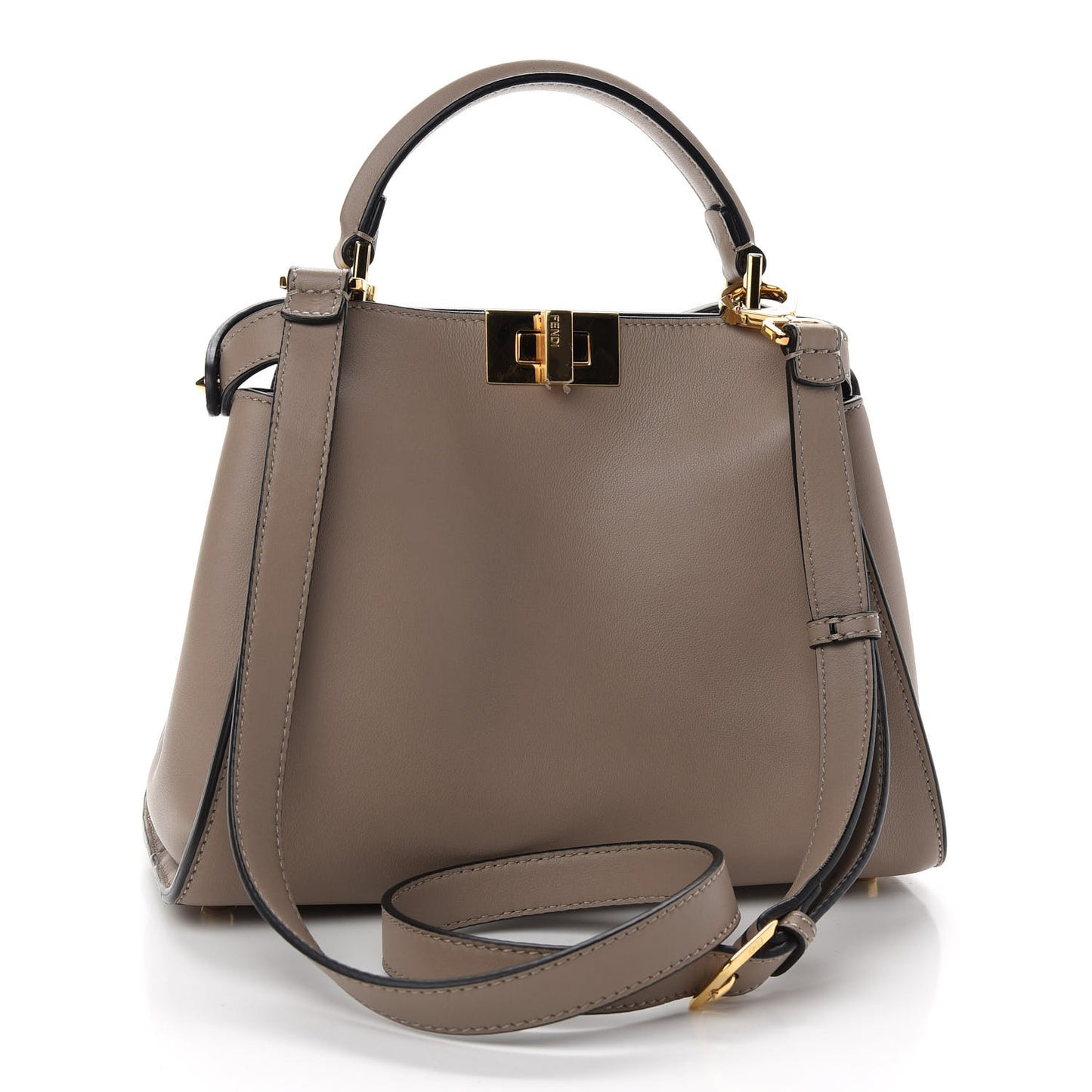 Vitello Tahiti Burro Medium Peekaboo Iconic Essentially Satchel Tortora Black