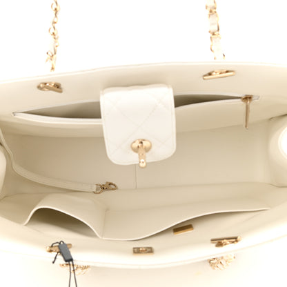 Chanel Caviar Quilted Large Classic Shopping Tote White 6 of 11