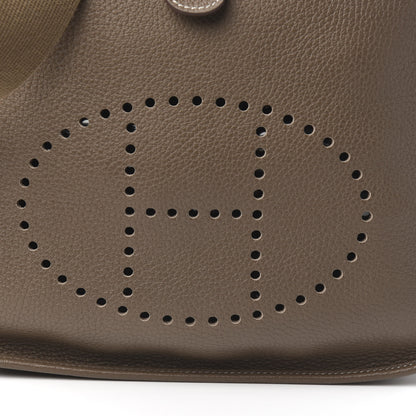 Hermes Taurillon Clemence Evelyne III PM Etoupe 10 of 10