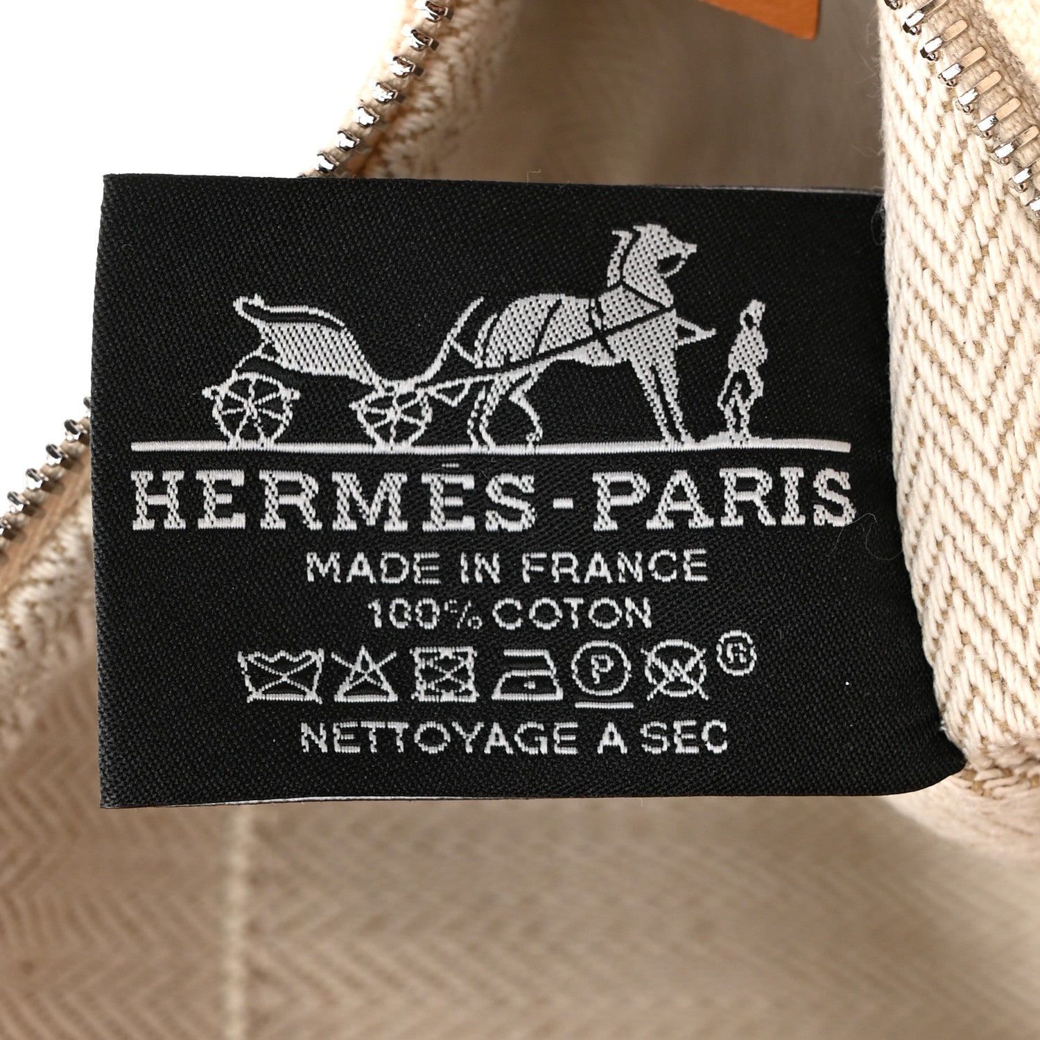 Hermes Canvas Small Bride-A-Brac Pouch Natural 6 of 6