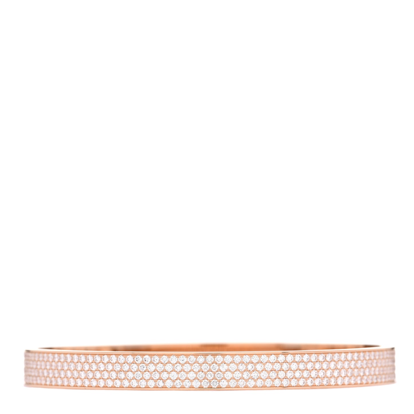 18K Rose Gold Diamond PM Collier de Chien Full Pave Bracelet ST