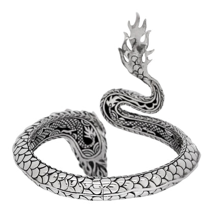 John Hardy JOHN HARDY Sterling Silver 18K Yellow Gold Naga Dragon Kick Cuff Bracelet 3 of 4