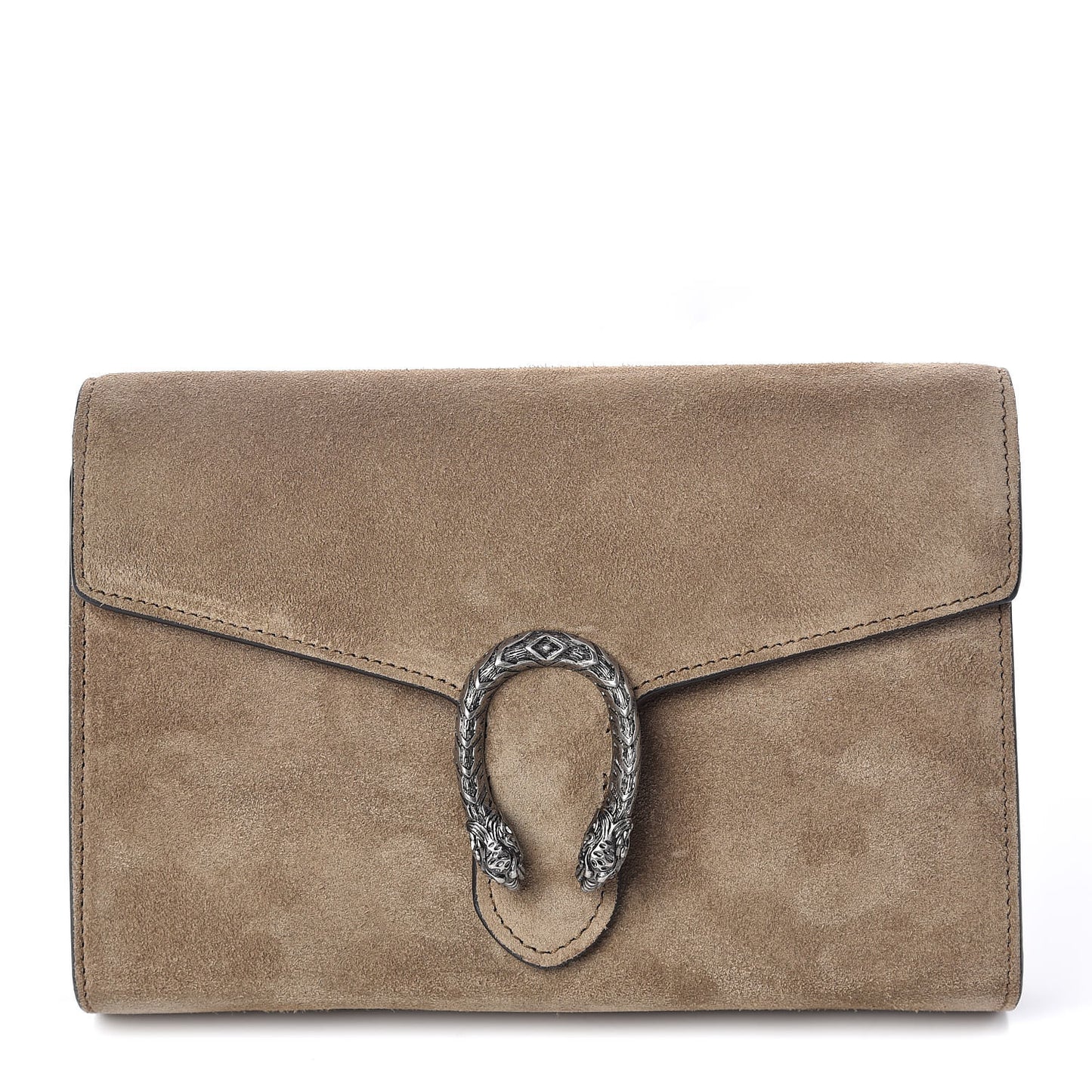 Suede Mini Dionysus Chain Wallet Beige