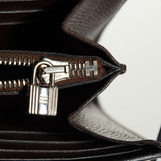 Hermes Epsom Kelly Longue Wallet Chocolate 14 of 30